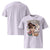 White t-shirt with cartoon character and text 'Decaf? That's Mom Abuse' on a white background