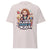 Ice grey T-shirt with a colorful graphic and text on a white background