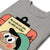 Gray t-shirt with a cartoon character and text on a white background