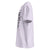 Lavender t-shirt with black text and red heart design on a white background
