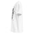 White t-shirt with black text and a red heart on a white background