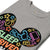 Gray t-shirt with colorful graphic design on a white background