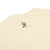 Beige fabric with a colorful logo and text on a white background