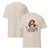 Natural t-shirt with cartoon character and text on a white background