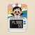 Cartoon character in a nurse's outfit with a blood pressure monitor on a beige background