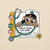 Cartoon nurse holding a stethoscope with text 'I check vitals, not vibes' on a beige background