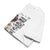 White t-shirt with graphic design and text on a white background