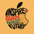 Educational graphic with text and apple icon on a yellow background