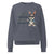 Gray sweatshirt with a cartoon rabbit wearing sunglasses and a jacket on a white background