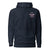 Funny embroidered nurse hoodie with pastel text saying 