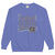 Fueled by Chalk & Dreams printed design on a vintage-style garment-dyed sweatshirt with chalkboard illustration – soft fleece ideal for teachers