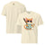Cool cat with sunglasses holding a softball bat and coffee cup, beside text “Fueled by Coffee & Curveballs” – printed on soft heavyweight t-shirt for sporty moms