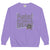 Fueled by Chalk & Dreams printed design on a vintage-style garment-dyed sweatshirt with chalkboard illustration – soft fleece ideal for teachers