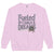 Fueled by Chalk & Dreams printed design on a vintage-style garment-dyed sweatshirt with chalkboard illustration – soft fleece ideal for teachers
