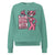 Teal sweatshirt with pink panther graphic and 'Cool Mom Club President' text on a white background