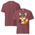 Cartoon fox with a baseball glove and blue cap reading “Míny” – printed on premium heavyweight cotton T-shirt for moms who love fun and comfort