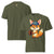 Cartoon fox with a baseball glove and blue cap reading “Míny” – printed on premium heavyweight cotton T-shirt for moms who love fun and comfort