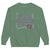 Fueled by Chalk & Dreams printed design on a vintage-style garment-dyed sweatshirt with chalkboard illustration – soft fleece ideal for teachers
