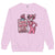 Pink sweatshirt with cartoon character and 'Cool Mom Club President' text on a white background