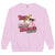 Pink sweatshirt with 'Teen Mood Handler Certified' graphic on a white background