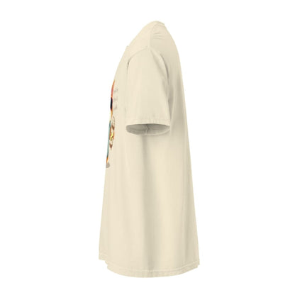 Cool cat with sunglasses holding a softball bat and coffee cup, beside text “Fueled by Coffee & Curveballs” – printed on soft heavyweight t-shirt for sporty moms