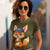 Cartoon fox with a baseball glove and blue cap reading “Míny” – printed on premium heavyweight cotton T-shirt for moms who love fun and comfort