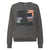 Sweatshirt design with text “Multitasking Is My Love Language” in colorful pastel blocks and checkboxes, printed on vintage-style cotton fleece.