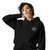 Funny embroidered nurse hoodie with pastel text saying 