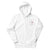 Funny embroidered nurse hoodie with pastel text saying 