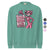 Green sweatshirt with pink panther graphic and 'Cool Mom Club President' text on a white background.