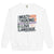 Sweatshirt design with text “Multitasking Is My Love Language” in colorful pastel blocks and checkboxes, printed on vintage-style cotton fleece.