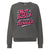 Gray sweatshirt with pink and blue text 'Not Bossy Just Raising a Teenager' on a white background