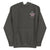 Funny embroidered nurse hoodie with pastel text saying 