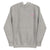 Funny embroidered nurse hoodie with pastel text saying 
