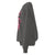 Gray sweatshirt with pink and black design on sleeve against a white background