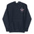 Funny embroidered nurse hoodie with pastel text saying 