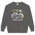 Gray sweatshirt with colorful text 'TEEN TALK TRANSLATOR FLUENTLY CONFUSED' on a white background