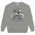 Gray sweatshirt with colorful text 'TEEN TALK TRANSLATOR FLUENTLY CONFUSED' on a white background