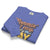 “Mommin' Ain’t Easy But I Slay” retro-style DTG printed design in peach, blue, and yellow on vintage garment-dyed fleece sweatshirt