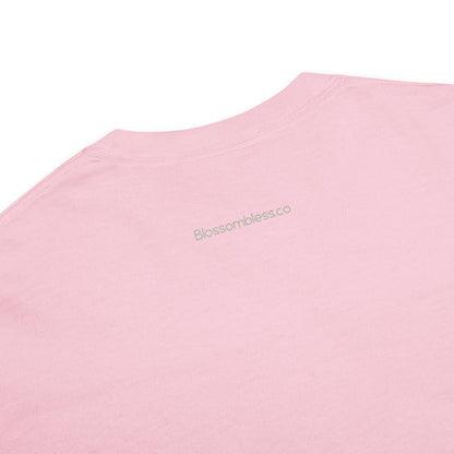 Blossom-pink fabric with 'Blossombless.co' logo on a white background