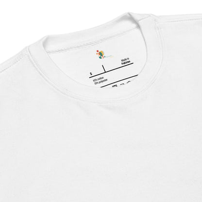 “Dark green chalkboard-themed embroidery that says ‘Talk Chalky to Me’ on a premium cotton sweatshirt – funny teacher gift idea”