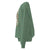 Green sweatshirt with text on the sleeve against a white background