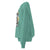 Green sweatshirt with a colorful graphic on the sleeve against a white background
