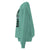 Green sweatshirt with text and graphics on the sleeve against a white background