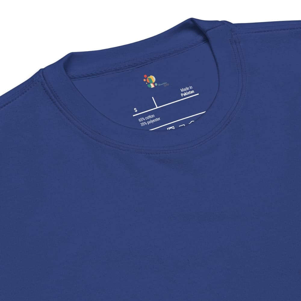 “Dark green chalkboard-themed embroidery that says ‘Talk Chalky to Me’ on a premium cotton sweatshirt – funny teacher gift idea”