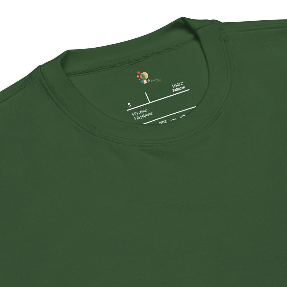 “Dark green chalkboard-themed embroidery that says ‘Talk Chalky to Me’ on a premium cotton sweatshirt – funny teacher gift idea”