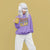 “Mommin' Ain’t Easy But I Slay” retro-style DTG printed design in peach, blue, and yellow on vintage garment-dyed fleece sweatshirt