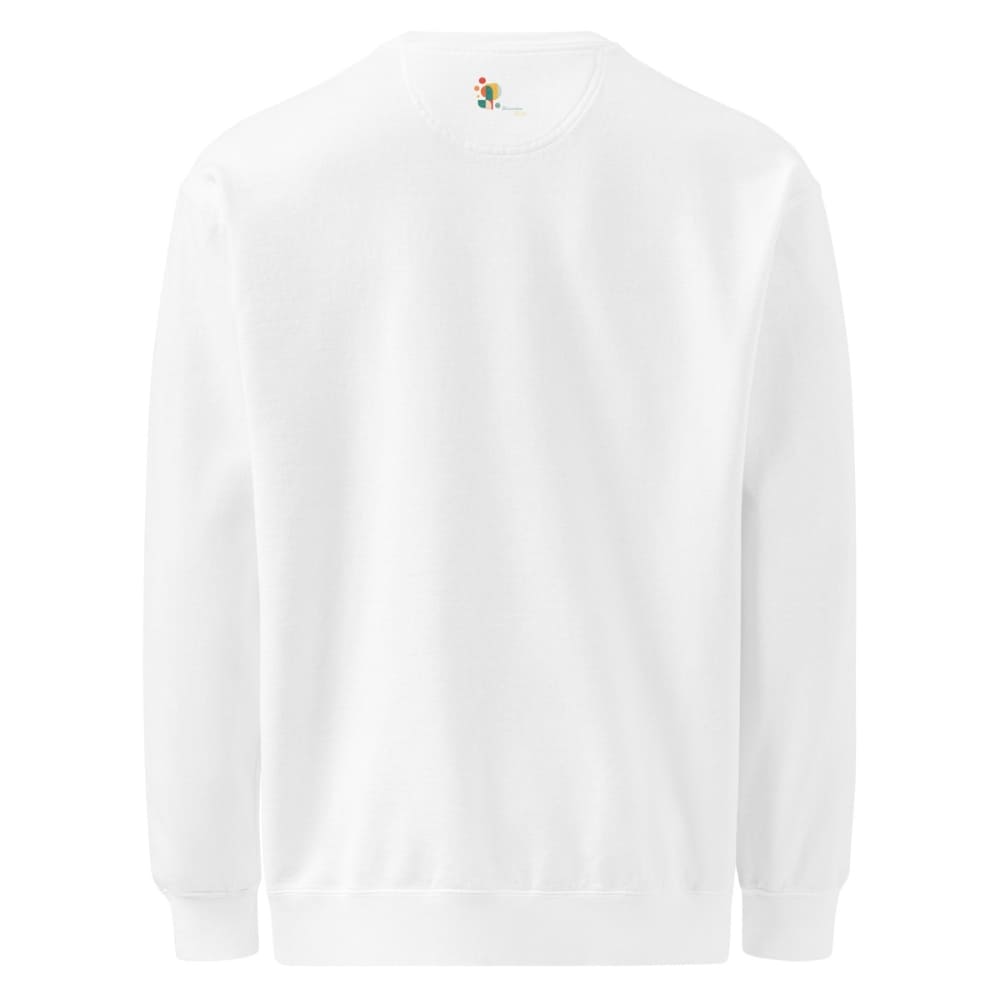 White long-sleeve shirt with a small logo on the chest against a white background