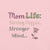 Mom Life: Strong Coffee, Stronger Mind” – Floral Typography T-Shirt for Moms | Relaxed Fit Cotton Tee