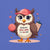 Cute cartoon owl cheerleader holding a pom-pom and clipboard, wearing a red cap with the quote “Behind Every Great Swing Is a Loud Mom” – featured on garment-dyed heavyweight cotton tee